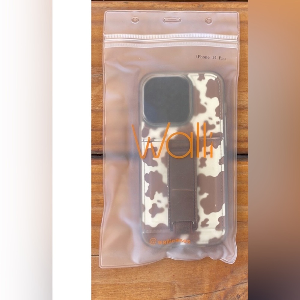 Walli Brown and White Cow Print iPhone 14 pro Case